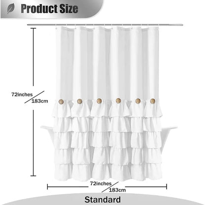 Farmhouse Shower Curtain Set with 12 Hooks