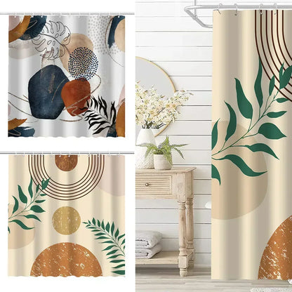 Boho Shower Curtain with Hooks