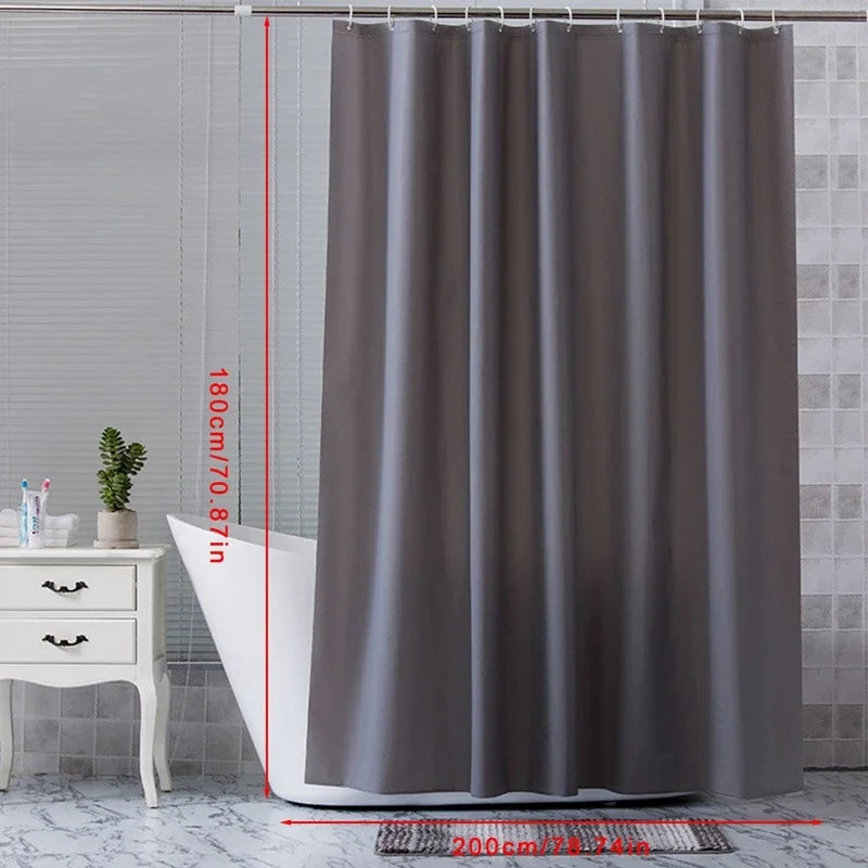 Bathroom Shower Curtains PEVA Waterproof Thickening Bath Curtain With Hooks Rustproof Metal Grommets Shower Curtain Crip gang