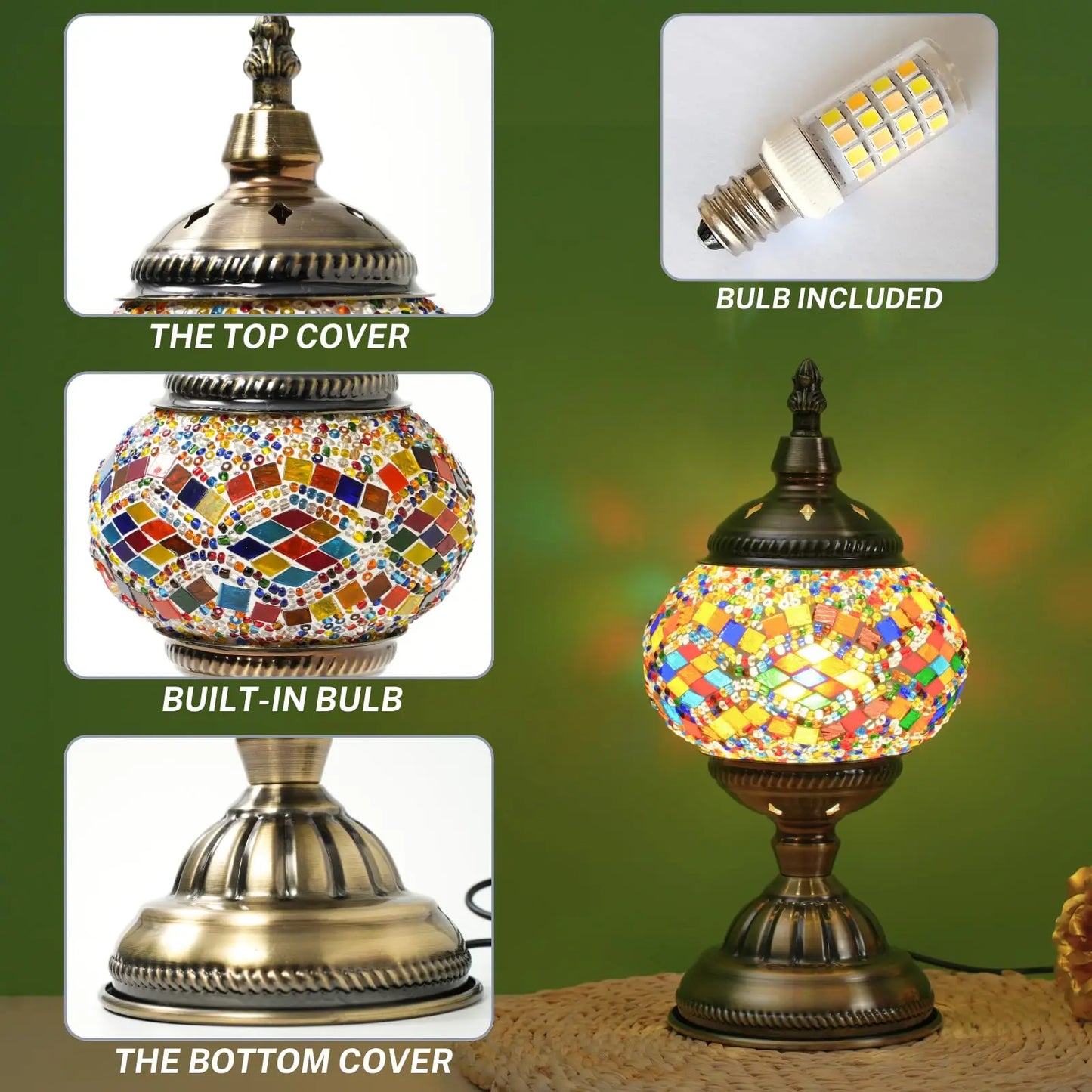Stained Glass Mosaic Night Light