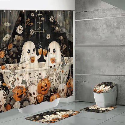 Halloween Bathtub Curtain with Hooks