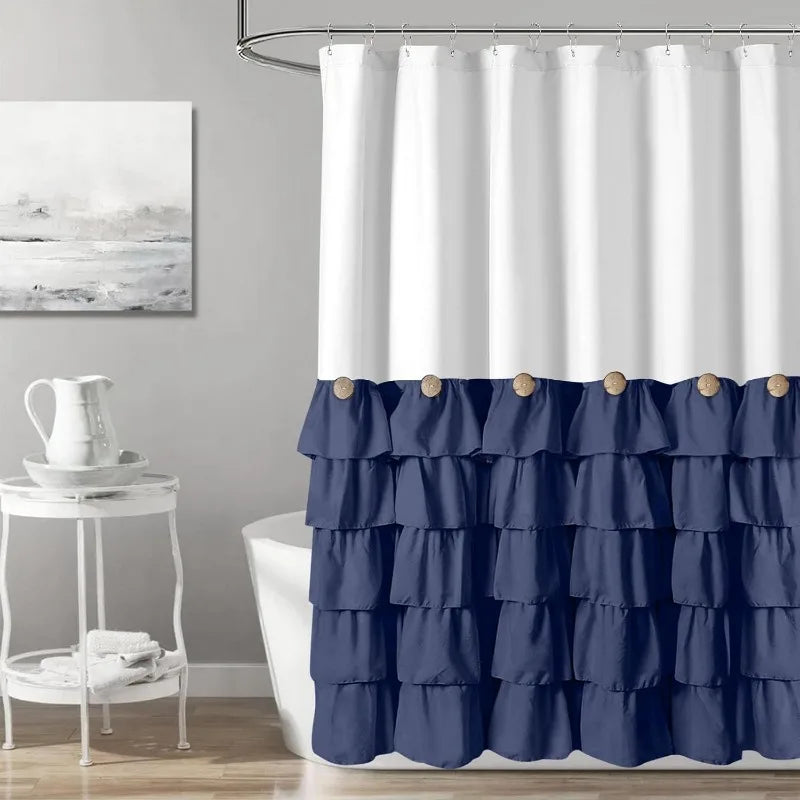 Farmhouse Shower Curtain Set with 12 Hooks