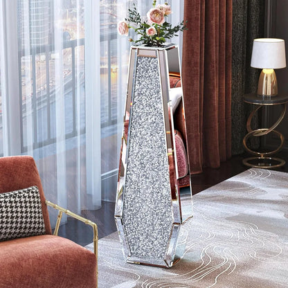 Crushed Diamond Floor Vase