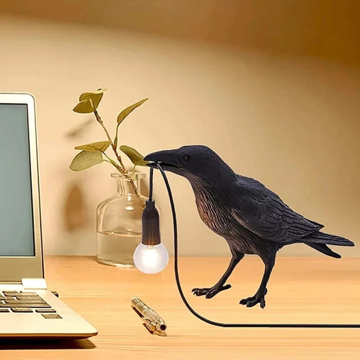 Lucky Crow Lamp Room Decor