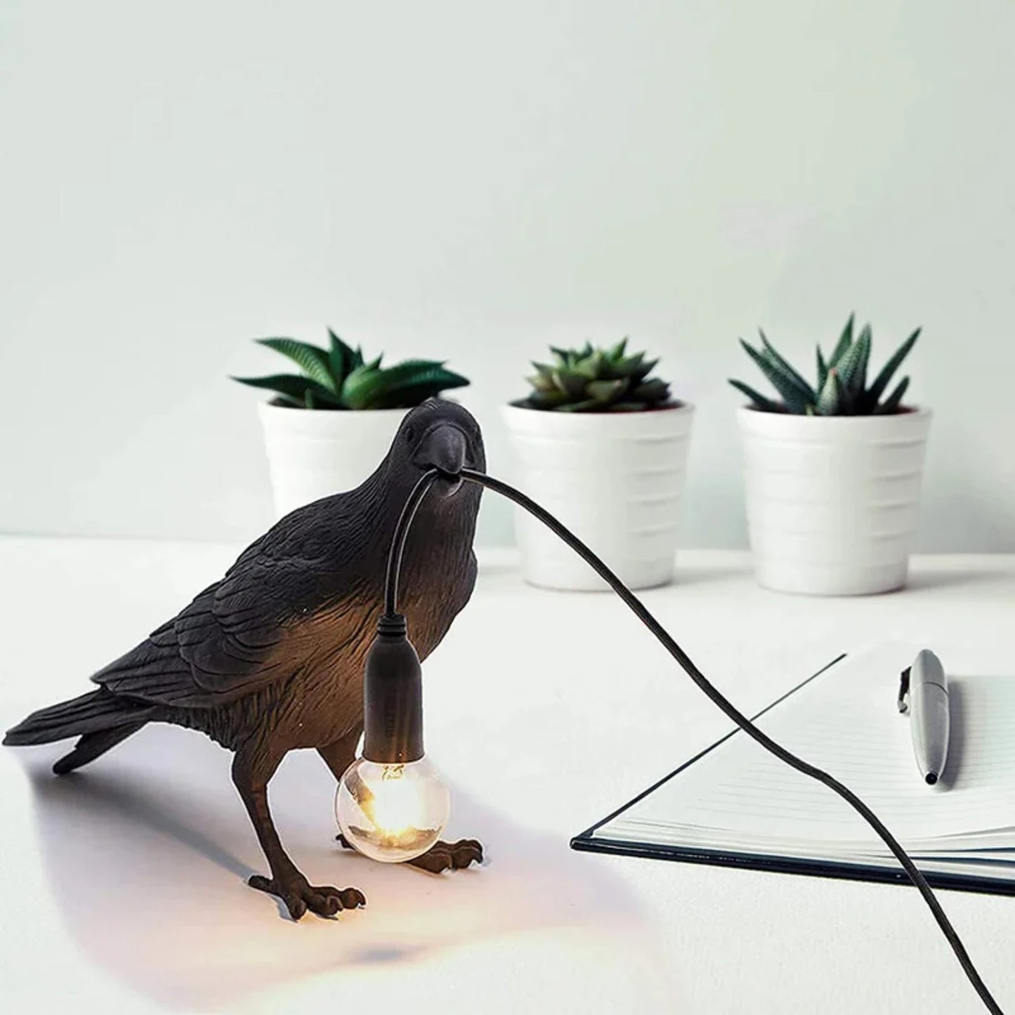 Lucky Crow Lamp Room Decor