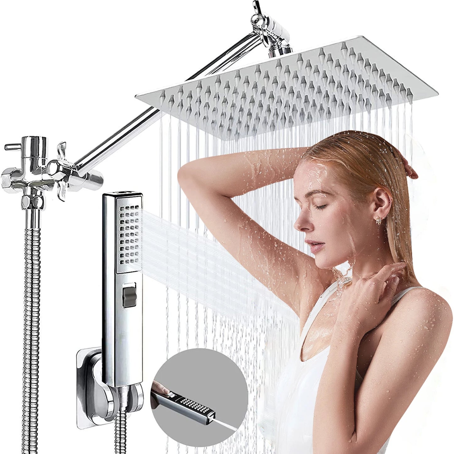 stainless steel pressurized shower set