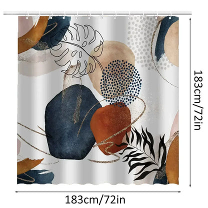 Boho Shower Curtain with Hooks