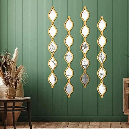 Teardrop Mirror Art Decor Set of 4