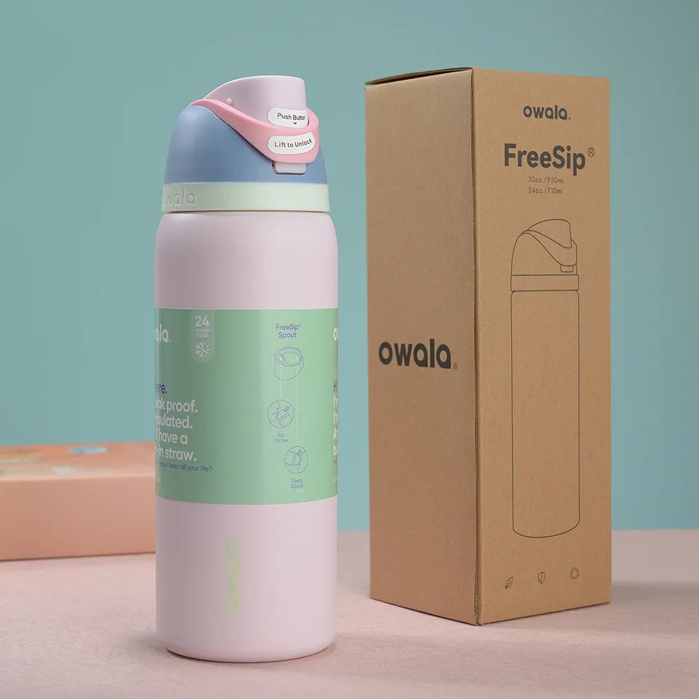Stainless Steel Water Bottle with Straw,