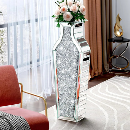 Crushed Diamond Floor Vase