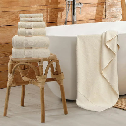 Bamboo Viscose Bath Towels - Ultra Soft & Plush 700 GSM Luxury Bath Towels - Super Absorbent & Quick Drying - 6 Piece Towel Set